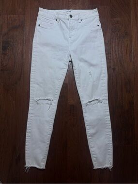 PISTOLA  White High-Rise Distressed Skinny Jeans! Size 28!